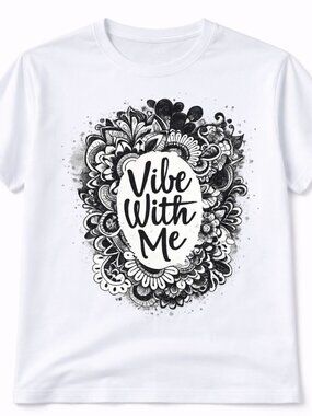 Vibe With Me Graphic T Shirt Trendy Boutique Style Tee Womens White Tops